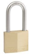 40mm Brass padlock with long (38mm) hardened steel shackle CLAM