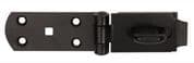 Black Heavy Duty Safety Hasp & Staple, 7.1/2" (10" Overall size)