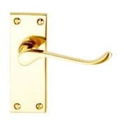 Brass Victorian Scroll Lever Latch Furniture - CONTRACT