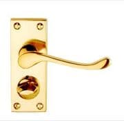 Brass Victorian Scroll Lever Privacy Furniture - CONTRACT