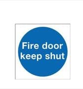 Fire Door Keep Locked Sign PVC 70x70mm S/A (PR)