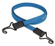 Flat Bungee 120cm, D/Blue double straight hook, 18mm, LC 40Kg,