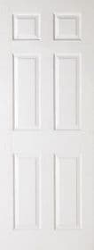 LPD TEXTURED 3 PANEL WHITE MOULDED Door
