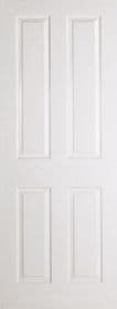 LPD TEXTURED 4 PANEL SQ TOP WHITE MOULDED Door