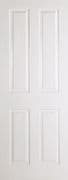 LPD TEXTURED 4 PANEL SQ TOP WHITE MOULDED Door