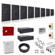 Plug-In-Solar 4kW (4000W) Hybrid Solar Power Kit with 4.8kWh Battery Storage