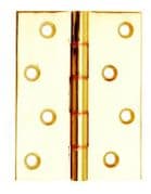 Polished Brass 3" x 2" 2/1.8mm Double Phosphor Bronze Washered Brass Butt Hinge
