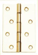 Polished Brass 76x51mm Double Steel Washered Butt Hinge