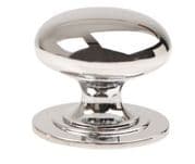Polished Chrome Plated 32mm (1.1/4") Victorian Cupboard Knob - Heavy