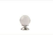 Polished Chrome Plated Clear Round Cupboard Knob (30mm)