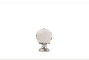 Polished Chrome Plated Faceted Crystal Cupboard Knob (30mm) - Boxed