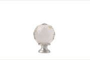 Satin Chrome Plated Faceted Wardrobe Knob (40mm)