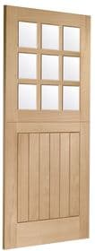 XL Joinery External Oak M&T Double Glzd Stable 9 Light with Clear Glass