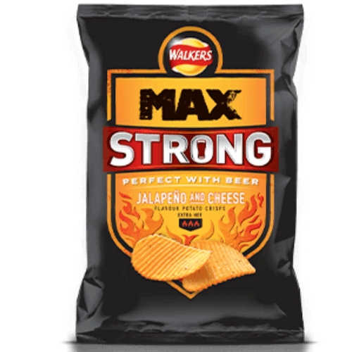 WALKERS MAX STRONG JALAPENO & CHEESE