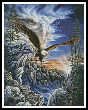 10 Eagles by Artecy printed cross stitch chart