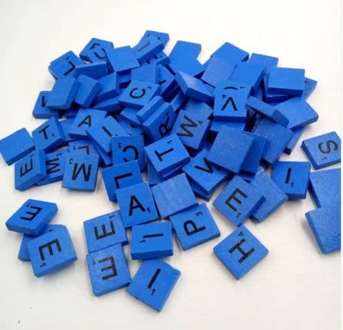 Blue Scrabble Letter Needle Minder