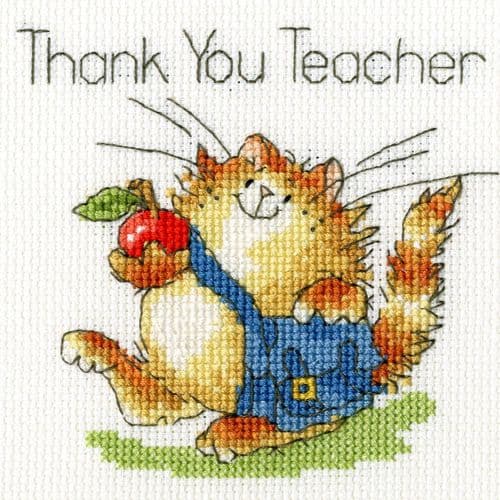 Bothy Threads An Apple for Teacher card cross stitch kit