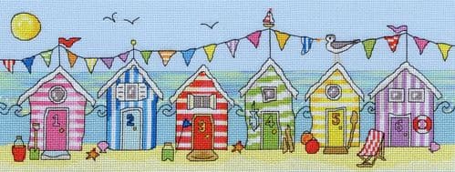 Bothy Threads Beach Hut Fun cross stitch kit