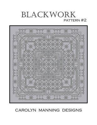 Carolyn Manning Designs Blackwork #2 printed cross stitch chart