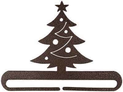 Christmas Tree 8" Copper Metal Bellpull