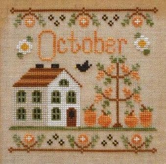 Country Cottage Needleworks October Cottage of the Month cross stitch chart