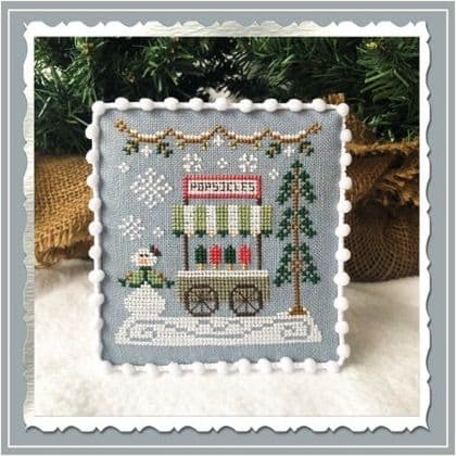 Country Cottage Needleworks Popsicle Cart - Snow Village cross stitch chart