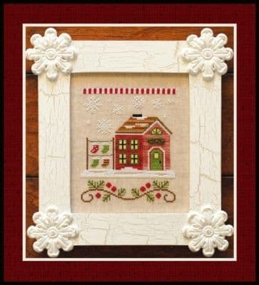 Country Cottage Needleworks Santa's Stocking Store - Santa's Village cross stitch chart