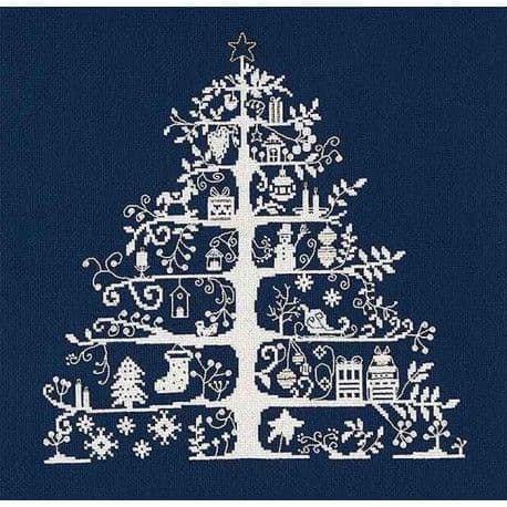 DMC Blue Christmas Tree cross stitch kit