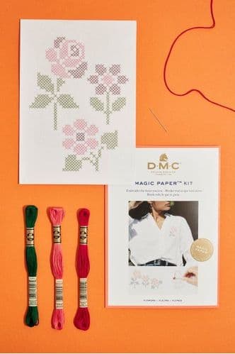 DMC Flower Collection Cross Stitch Magic Paper Kit