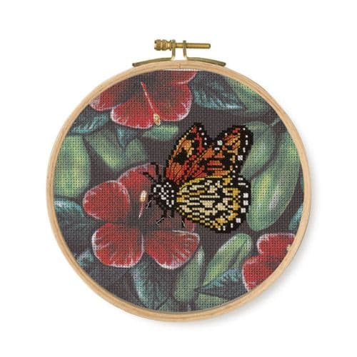 DMC Orange Butterfly cross stitch kit