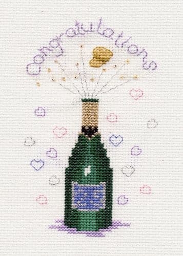 Derwentwater Designs Champagne cross stitch kit