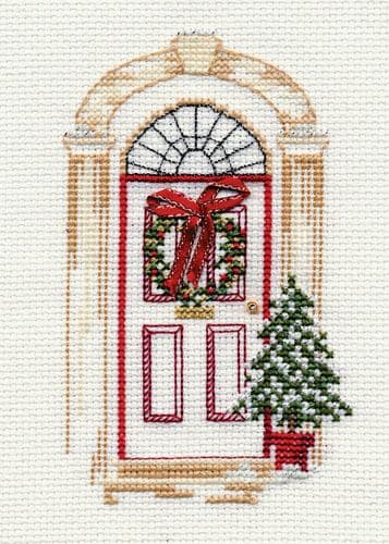 Derwentwater Designs Christmas Door cross stitch kit