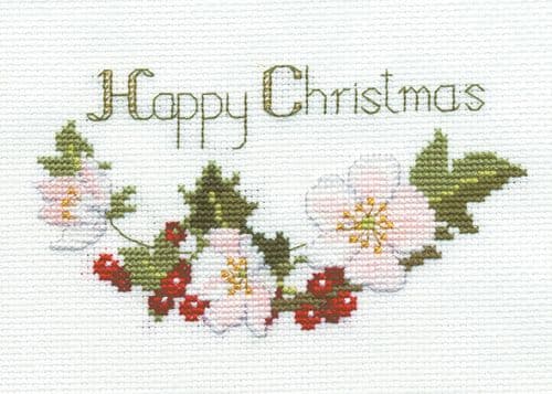 Derwentwater Designs Christmas Roses cross stitch kit