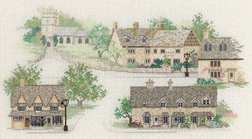 Derwentwater Designs Cotswold Village (14 count aida) cross stitch kit