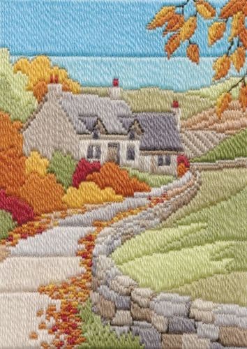 Derwentwater Designs Cottages Autumn long stitch kit