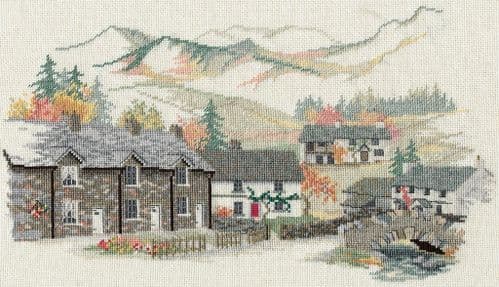 Derwentwater Designs Cumbrian Village (18 count aida) cross stitch kit