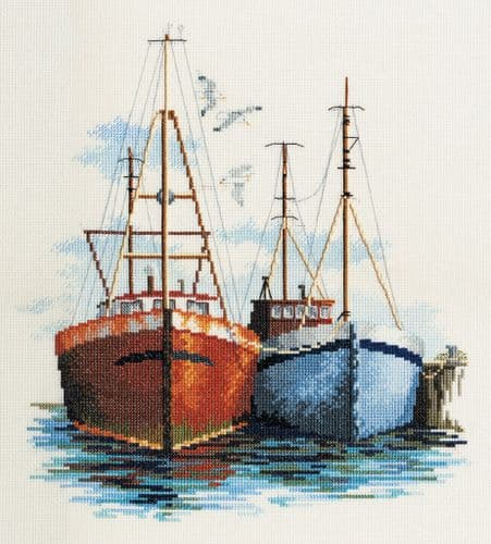 Derwentwater Designs Fish Quay cross stitch kit