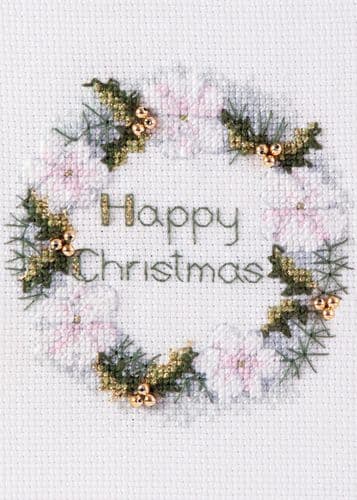 Derwentwater Designs Golden Wreath cross stitch kit