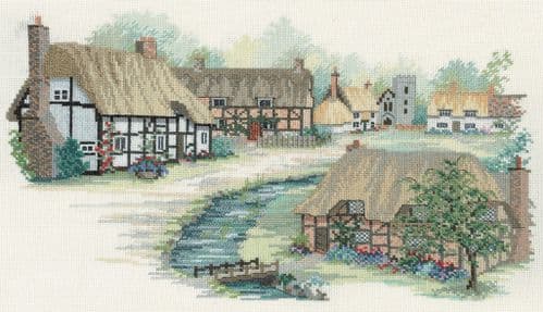 Derwentwater Designs Hampshire Village (14 count aida) cross stitch kit