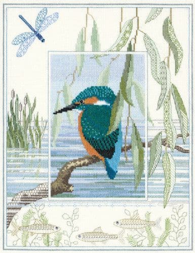 Derwentwater Designs Kingfisher cross stitch kit
