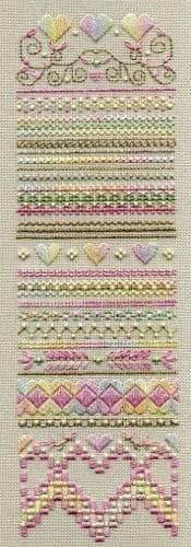Dinky Dyes Designs Spring Hearts Sampler cross stitch chart
