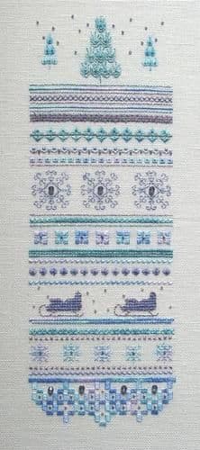 Dinky Dyes Designs Winter Ice Sampler cross stitch chart