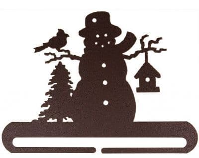Frosty Snowman 8" Copper Metal Bellpull