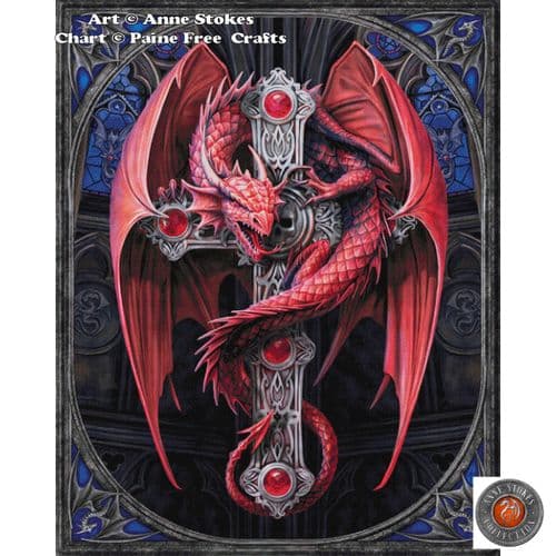 Gothic Guardian (Supersize) by Paine Free Crafts printed cross stitch chart