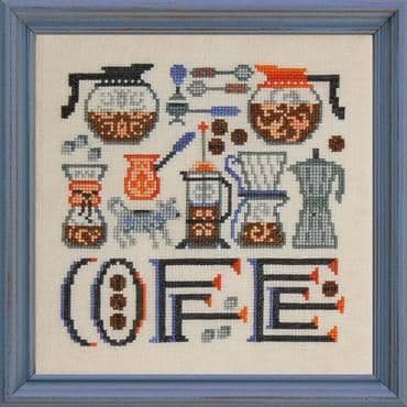 Ink Circles Coffee Time printed cross stitch chart