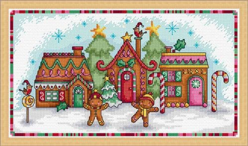 Lakeside Needlecraft Gingerbread Village cross stitch chart
