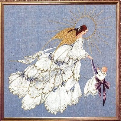 Lavender & Lace Angel of Mercy II cross stitch chart