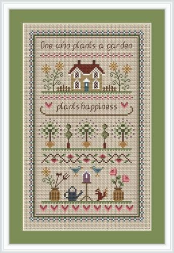 Little Dove Designs Garden Sampler printed cross stitch chart
