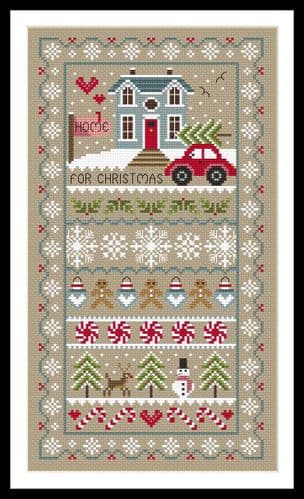Little Dove Designs Home for Christmas printed cross stitch chart