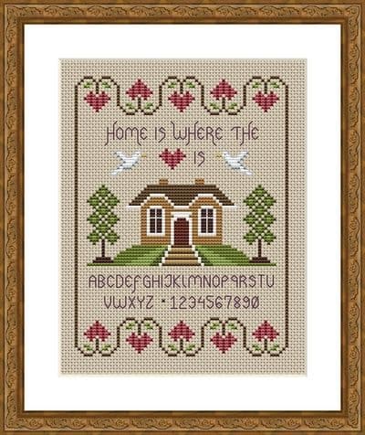 Little Dove Designs Home is Where the Heart is printed cross stitch chart